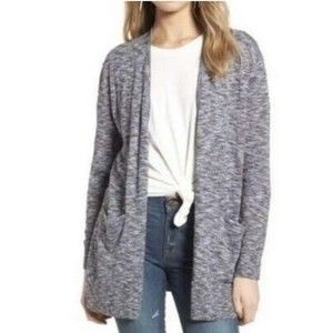 Madewell Summer Ryder - Cardigan Sweater Women's XS - Gray - Open Front‎ Pockets